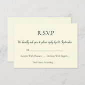 Einfache Elegante Personalisierte UAWG-Einschließk RSVP Karte (Vorne/Hinten)