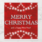 Einfache Elegante Personalisierte Weihnachtsbeleuc Weinetikett (Einzelnes Label)