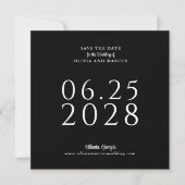 Einfache Elegante Platz Save the Date mit Foto (Vorderseite)