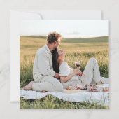 Einfache Elegante Platz Save the Date mit Foto (Rückseite)