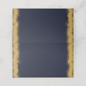 Einfache, elegante Platzkarte mit goldfarbenem Ran (Außenseite Aufgefaltet)