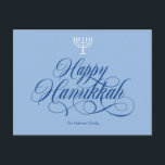 Einfache elegante Postkarte für Hanukkah.<br><div class="desc">Einfache elegante Postkarte für Hanukkah.</div>