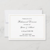 Einfache Elegante Probe Abendessen Einladung (Vorderseite)