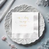 Einfache Elegante Probe Dinner "One day away" Servietten Mit Folie