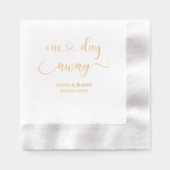 Einfache Elegante Probe Dinner "One day away" Servietten Mit Folie (Vorderseite)