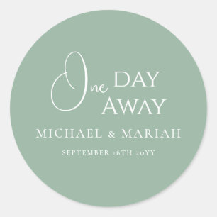 Einfache elegante Probe-Dinner-Veranstaltung einen Runder Aufkleber