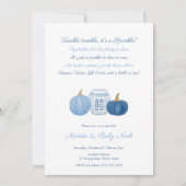 Einfache Elegante Pumpkins Boy Baby Sprinkle Party Einladung (Vorderseite)