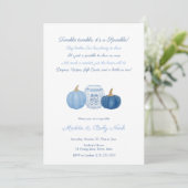 Einfache Elegante Pumpkins Boy Baby Sprinkle Party Einladung (Stehend Vorderseite)