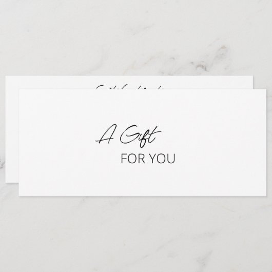 Einfache Elegante QR Code Modernes Geschenkgutacht (Vorne/Hinten)