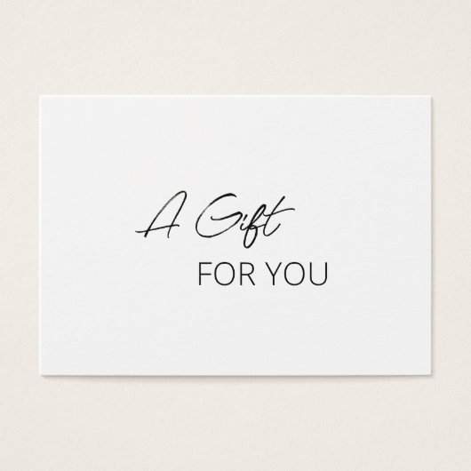 Einfache Elegante QR Code Modernes Geschenkgutacht (Vorderseite)