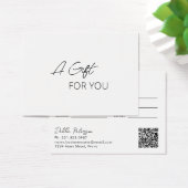 Einfache Elegante QR Code Modernes Geschenkgutacht (Schreibtisch)