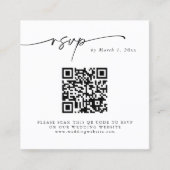 Einfache Elegante QR Code UAWG-Einschließkarte Quadratische Visitenkarte (Vorderseite)