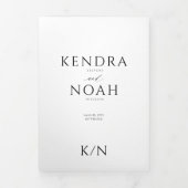 Einfache Elegante QR UAWG Dreifach Gefaltete Einladung (Cover)