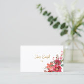 Einfache elegante Red Blume Business Card Visitenkarte (Stehend Vorderseite)