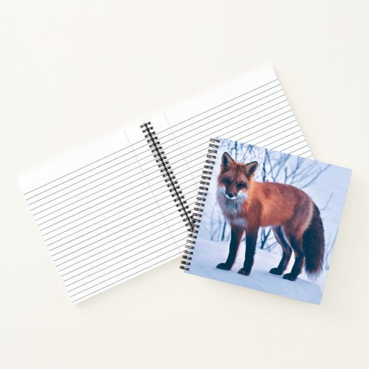 Einfache Elegante Red Fox Artwork | Notebook Notizblock (Innenseite)