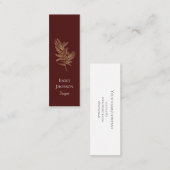 Einfache elegante Red Mini Business Card Visitenkarte (Vorne/Hinten)