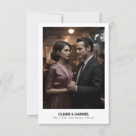 Einfache elegante religiöse Texte, Foto Save the D Date (Vorderseite)