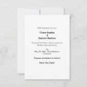 Einfache elegante religiöse Texte, Foto Save the D Date (Rückseite)