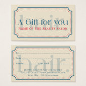 Einfache Elegante Retro Blue Geschenk Schönheit (Vorne & Hinten)