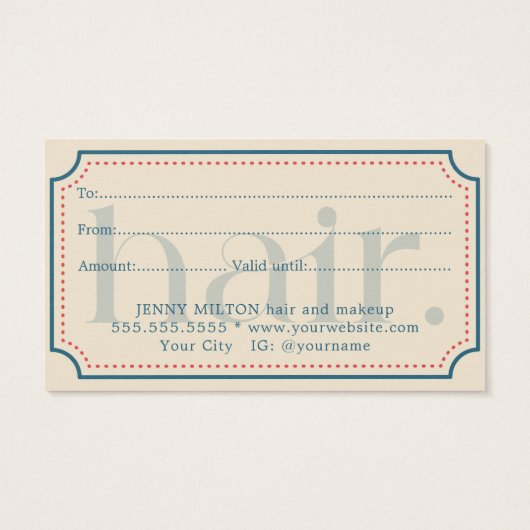 Einfache Elegante Retro Blue Geschenk Schönheit (Rückseite)