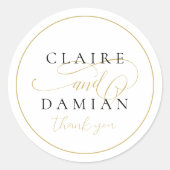 Einfache elegante romantische Skriptsprache Gastge Runder Aufkleber (Vorderseite)