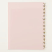 Einfache, elegante, rosa, benutzerdefinierte Monog Planer (Rückseite)