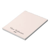 Einfache Elegante Rosa Beruflich Notizblock (Rotiert)