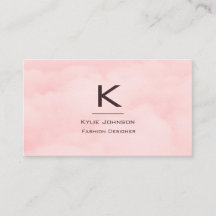 Einfache elegante rosa Cloud Monogram Personalisie