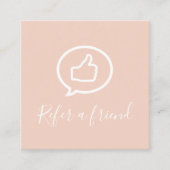 Einfache Elegante Rosa Empfehlungskarte (Vorderseite)