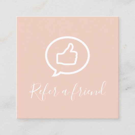 Einfache Elegante Rosa Empfehlungskarte (Vorderseite)