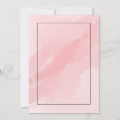 Einfache, elegante, rosa Hochzeit mit Skript speic Einladung (Rückseite)