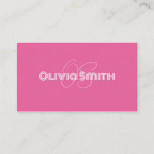 Einfache elegante rosa Minimalistische Visitenkart Visitenkarte