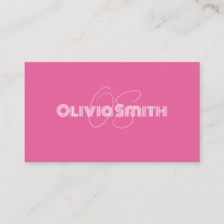 Einfache elegante rosa Minimalistische Visitenkart Visitenkarte