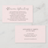 Einfache Elegante Rosa Moderne Lashes Visitenkarte (Vorne/Hinten)