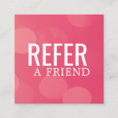 Einfache elegante rosa Musterkarte Empfehlungskarte (Vorderseite)