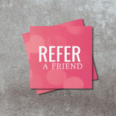 Einfache elegante rosa Musterkarte Empfehlungskarte