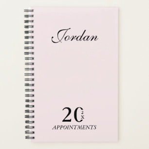 Einfache elegante Rosa Name Täglicher Planer Ernen