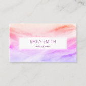 Einfache Elegante Rosa Orange Wasserfarbe Abstrakt Visitenkarte (Vorderseite)