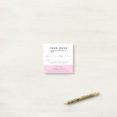 Einfache elegante Rosa Salon Ernennung Post-it Klebezettel (Auf Schreibtisch)