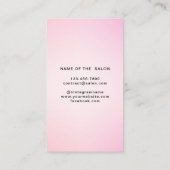 Einfache elegante Rosa Schönheitskarte Terminkarte (Rückseite)