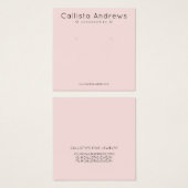 Einfache elegante rosa schwarze Herzensanzeige (Vorne & Hinten)