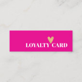 Einfache Elegante Rosa Weiße Imitate Goldenes Herz Treuekarte (Vorderseite)