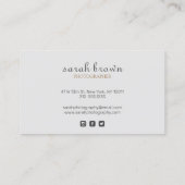 Einfache elegante, rosafarbene Marmor Grau Visitenkarte (Rückseite)