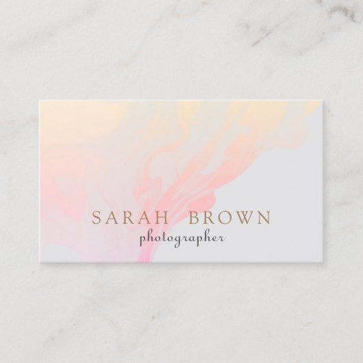 Einfache elegante, rosafarbene Marmor Grau Visitenkarte (Vorderseite)