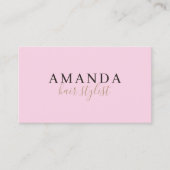 Einfache Elegante Rose Beauty Salon Treuekarte (Vorderseite)