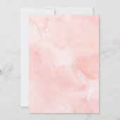 Einfache Elegante Rose Boho Bloral Cross Taufe Einladung (Rückseite)