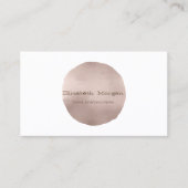 Einfache Elegante Rose Gold Circle Visitenkarte (Vorderseite)