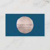 Einfache Elegante Rose Gold Circle Visitenkarte (Vorderseite)