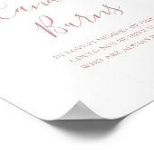 Einfache Elegante Rose Gold Dieses Kerzenlicht Bur Poster (Ecke)