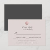 Einfache Elegante Rose Gold Foil Seashell Menüopti RSVP Karte (Vorne/Hinten)